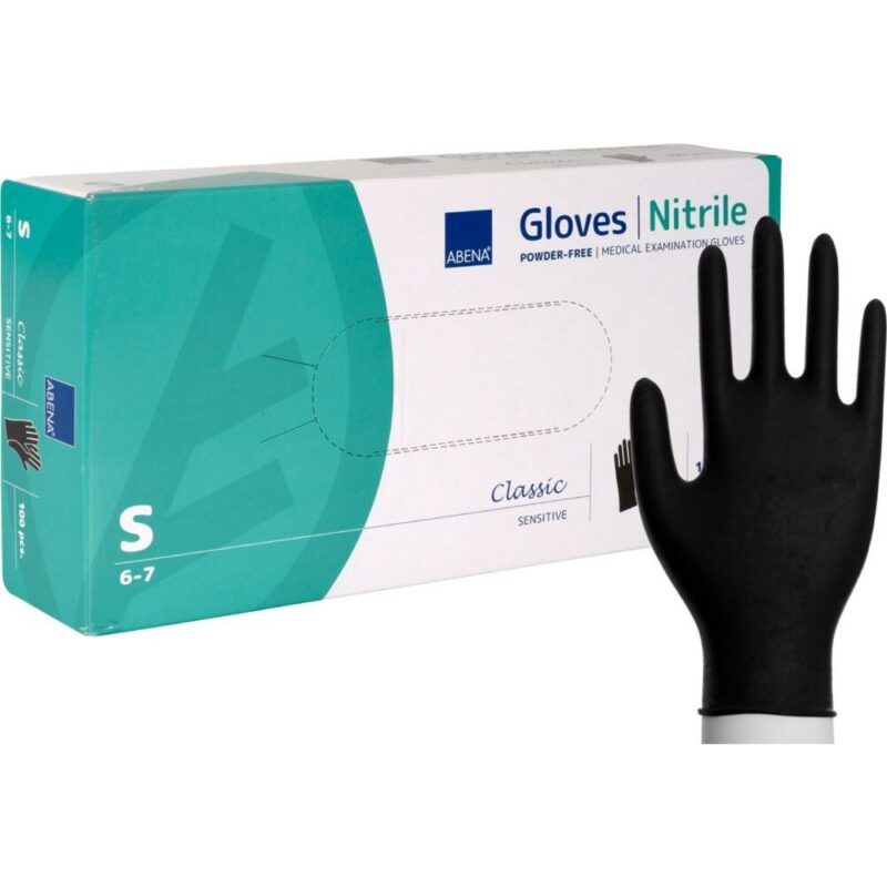 Abena-nitriilkindad-puudrivaba-must-S-N100-290482